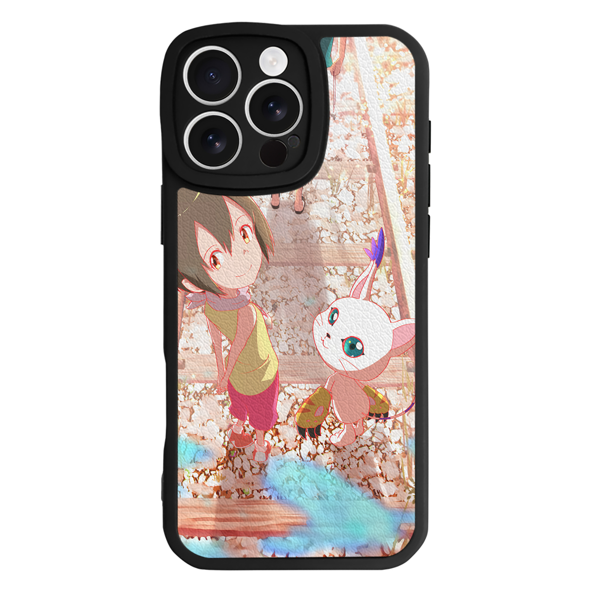 （画像用） Digimon デジタルモンスター/デジモン 【iPhone 16シリーズ対応】シリコンスマホケース（レザー調） 材質：シリコン
